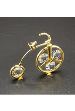 Crystal Temptations Miscellaneous - Miniature Victorian bicycle. Gold-plated and with Swarovski