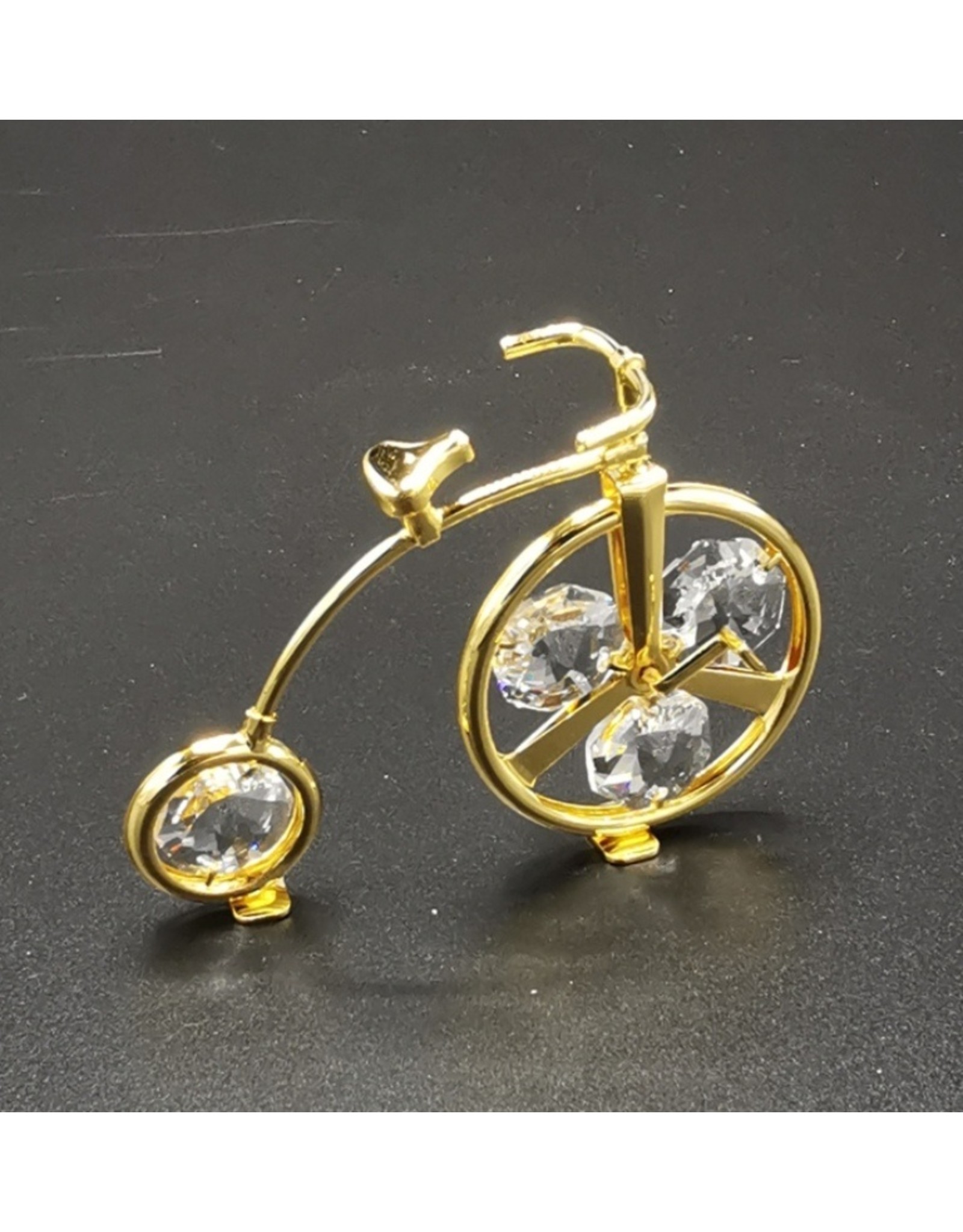 Crystal Temptations Miscellaneous - Miniature Victorian bicycle. Gold-plated and with Swarovski