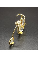 Crystal Temptations Miscellaneous - Miniature Victorian bicycle. Gold-plated and with Swarovski