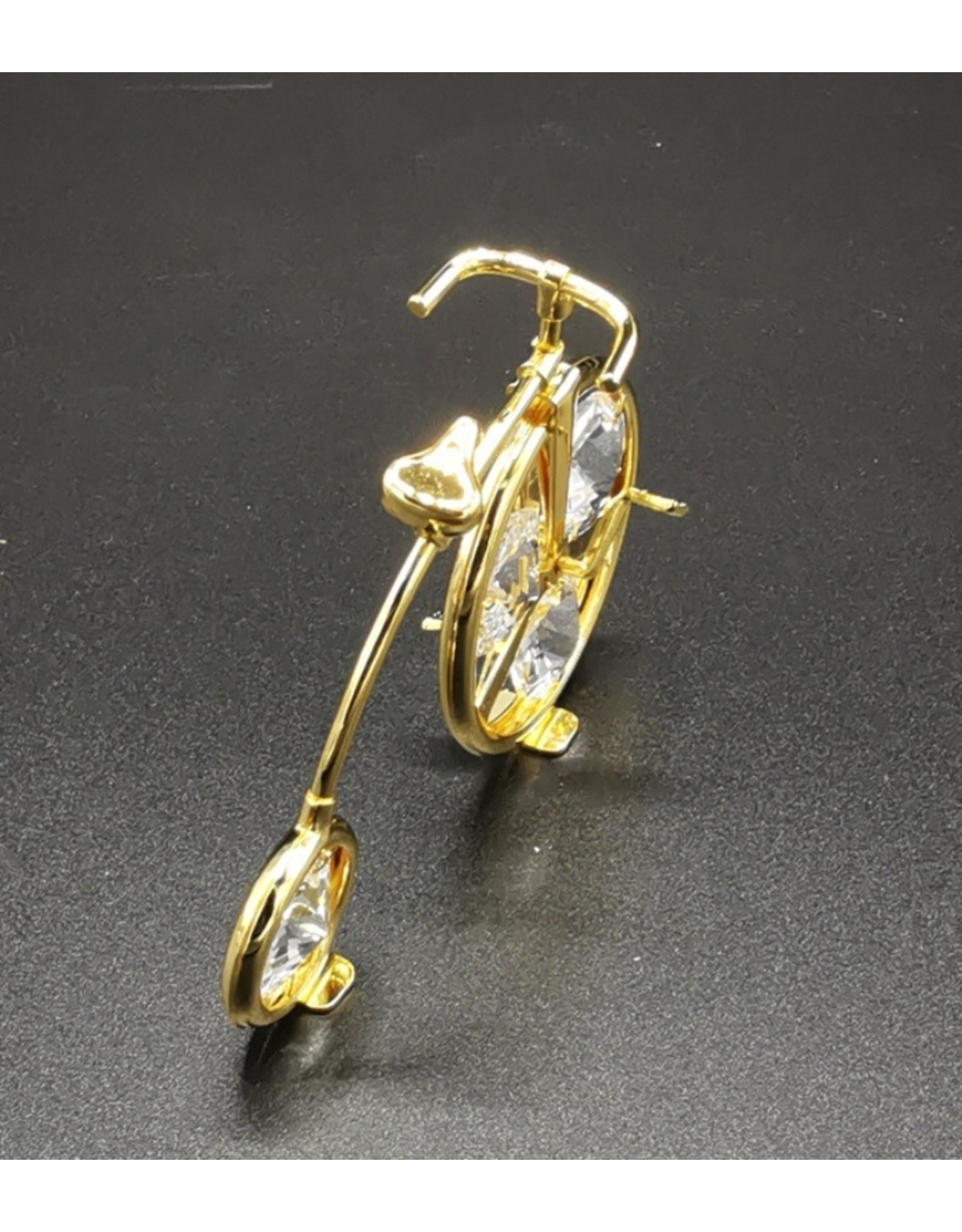 Crystal Temptations Miscellaneous - Miniature Victorian bicycle. Gold-plated and with Swarovski