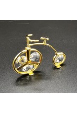 Crystal Temptations Miscellaneous - Miniature Victorian bicycle. Gold-plated and with Swarovski