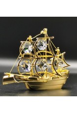 Crystal Temptations Miscellaneous - Miniatuur Zeilboot - verguld en met Swarovski