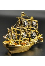 Crystal Temptations Miscellaneous - Miniatuur Zeilboot - verguld en met Swarovski