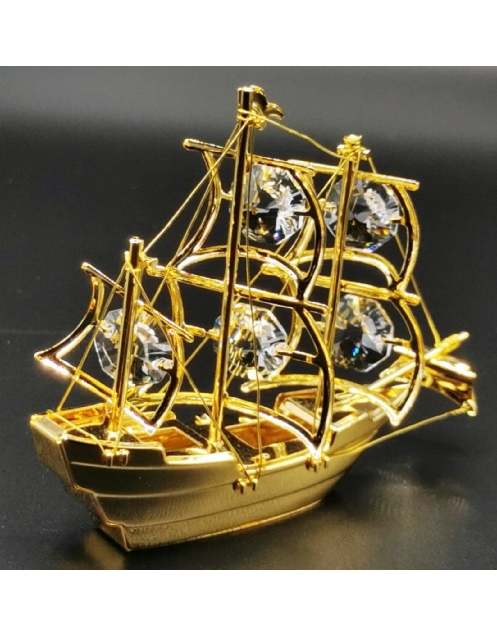 Dwars zitten Speciaal Zaklampen Miniatuur Zeilboot - verguld en met Swarovski | Tassenboetiek Trukado -  Tassenboetiek Trukado