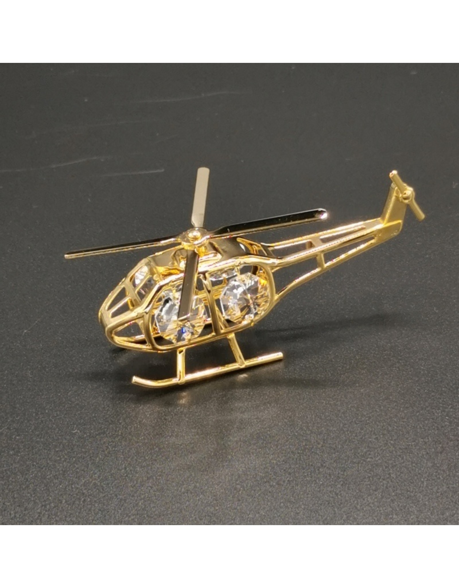 Crystal Temptations Miscellaneous - Miniature Helicopter. Gold-plated and with Swarovski