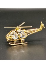 Crystal Temptations Miscellaneous - Miniature Helicopter. Gold-plated and with Swarovski