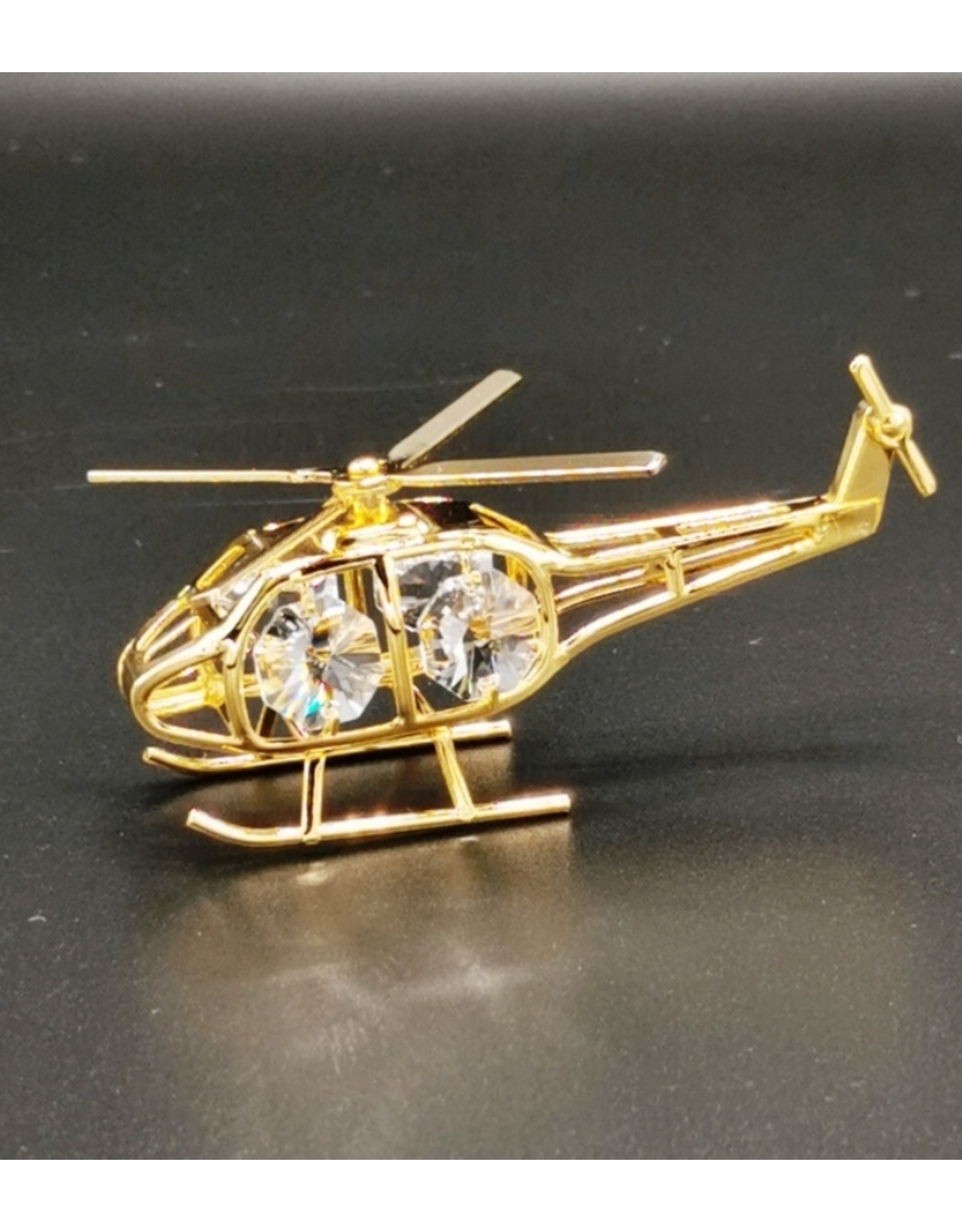 Crystal Temptations Miscellaneous - Miniature Helicopter. Gold-plated and with Swarovski