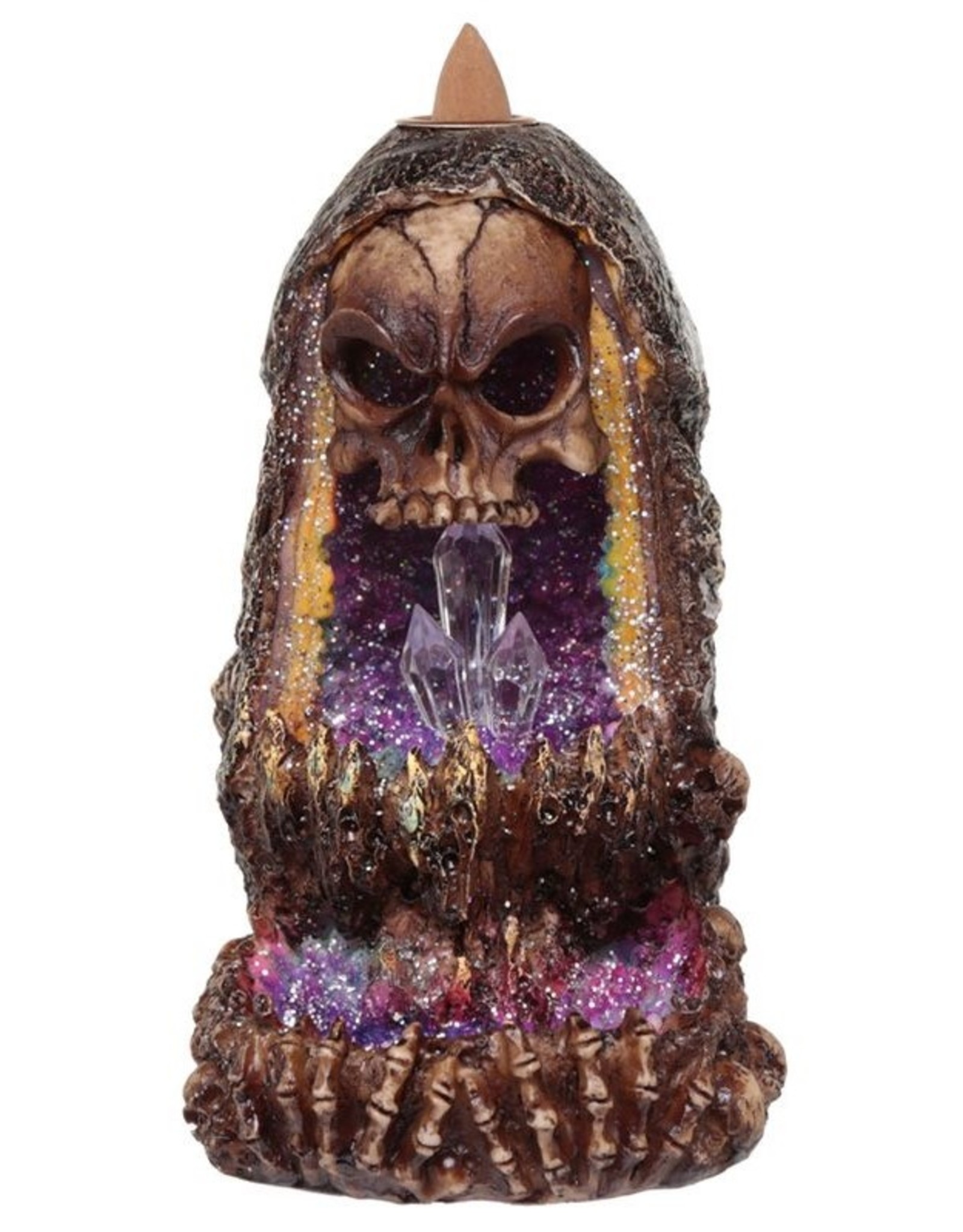 Skull Crystal Cave Giftware Figurines Collectables - Skull Crystal Cave LED Backflow incense holder