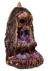 Skull Crystal Cave Giftware Beelden Collectables  - Schedel Kristal Grot LED Backflow Wierookhouder