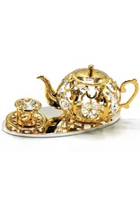 Crystal Temptations Miscellaneous - Miniature Tea Service. Gold-plated and with Swarovski