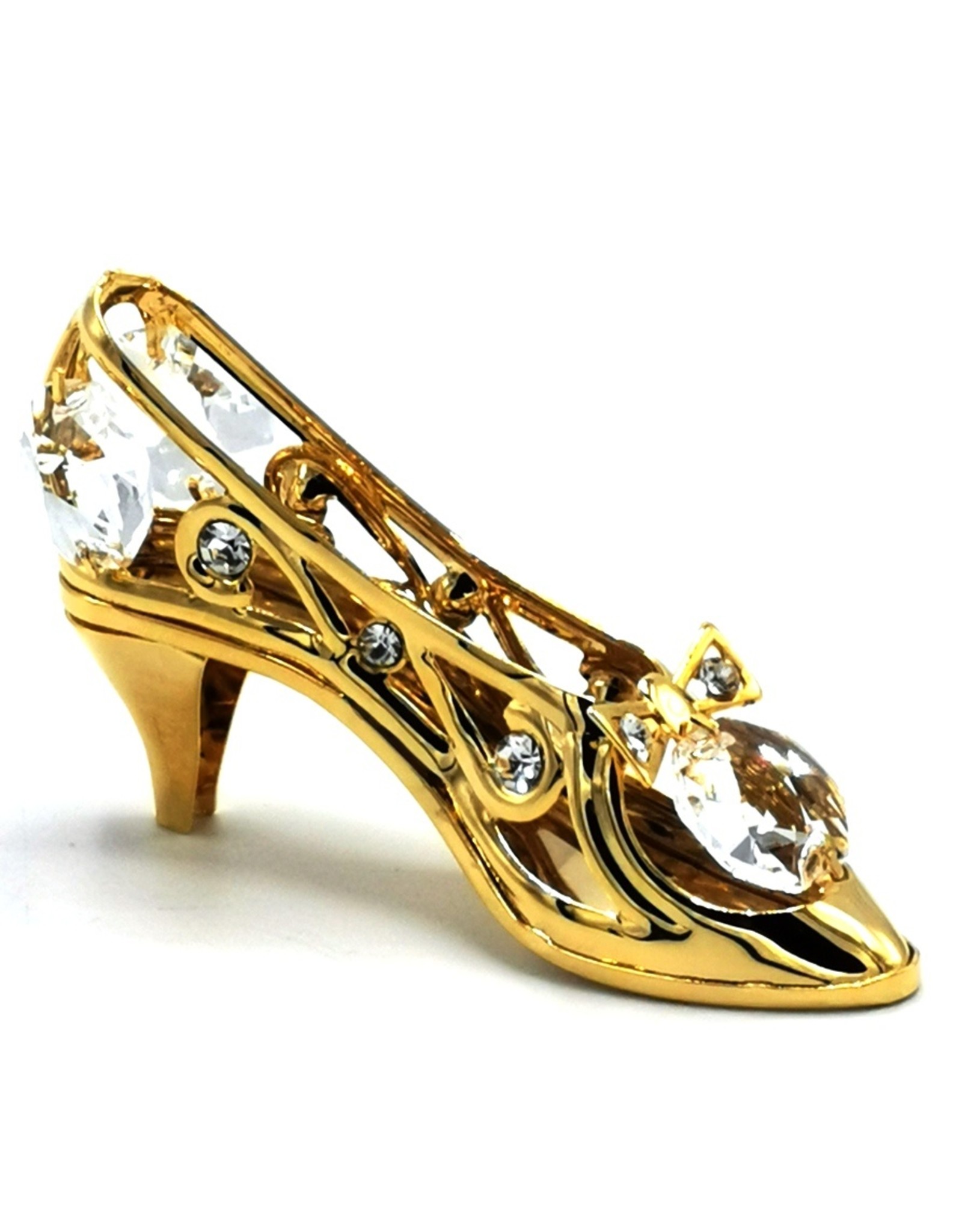 Crystal Temptations Miscellaneous - Miniature Ladies shoe. Gold-plated and with Swarovski