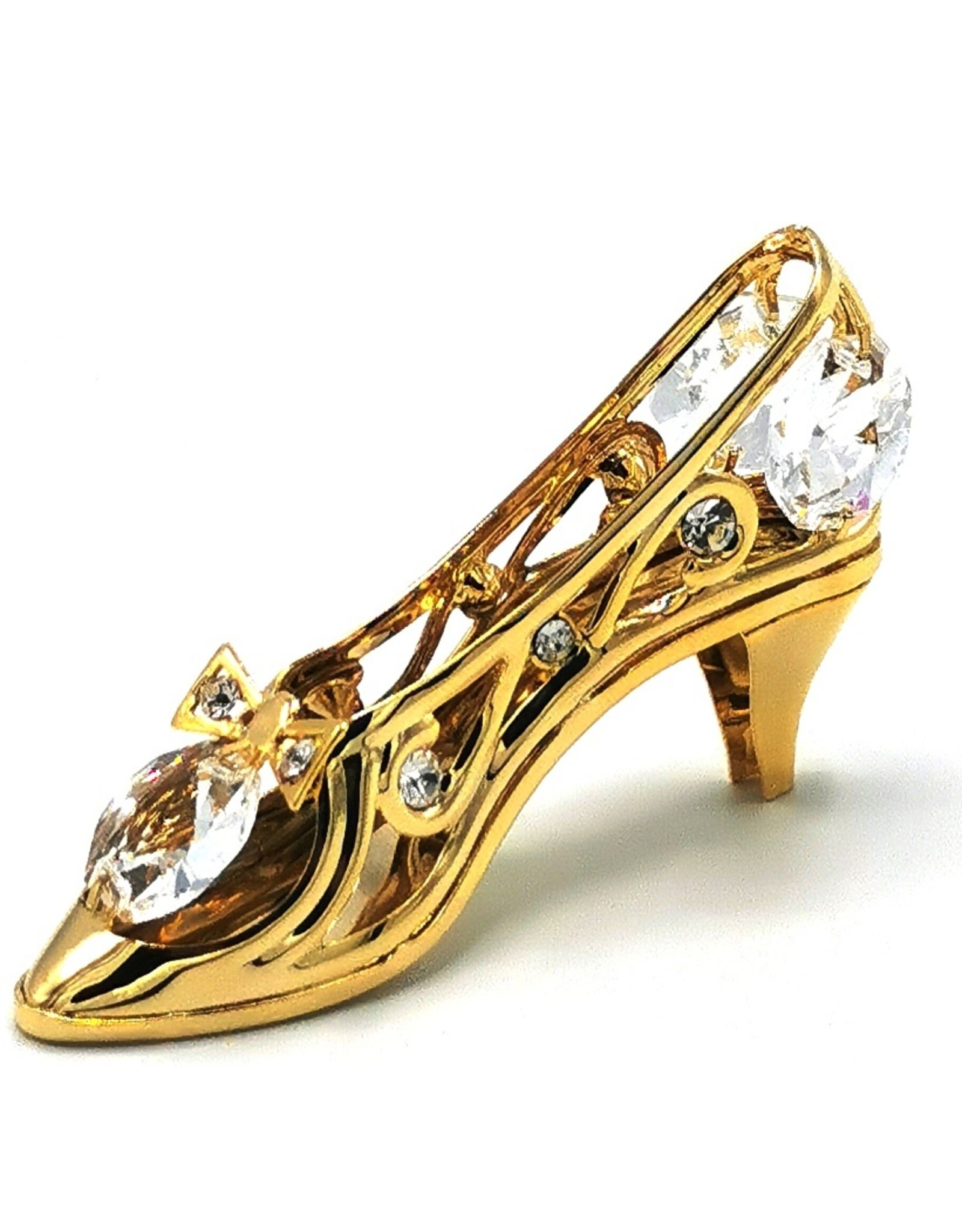 Crystal Temptations Miscellaneous - Miniature Ladies shoe. Gold-plated and with Swarovski