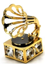 Crystal Temptations Miscellaneous - Miniature Gramophone - gold-plated and with Swarovski