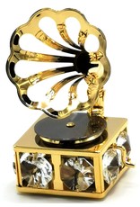 Crystal Temptations Miscellaneous - Miniature Gramophone - gold-plated and with Swarovski