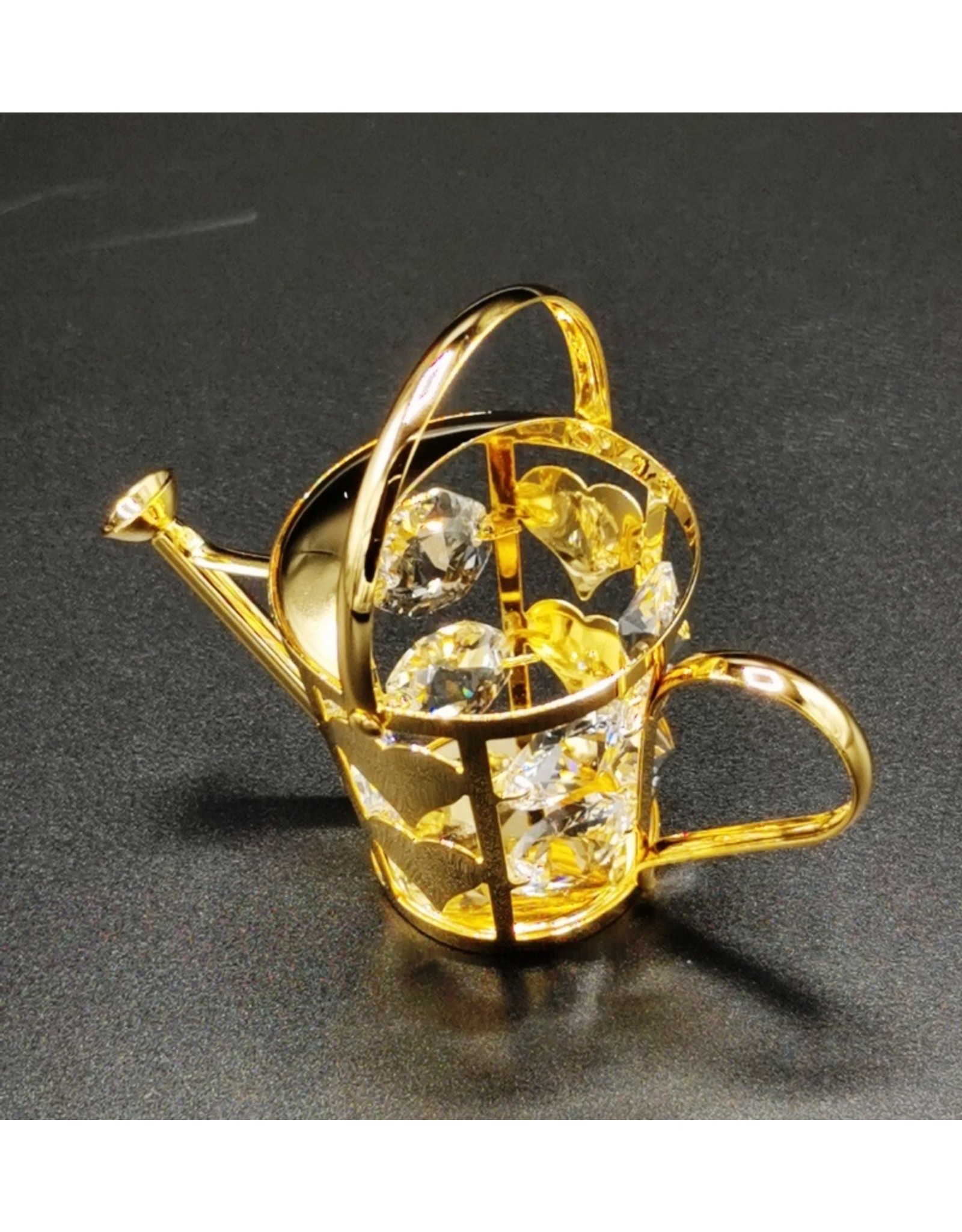 Crystal Temptations Miscellaneous - Miniature Watering can. Gold-plated and with Swarovski