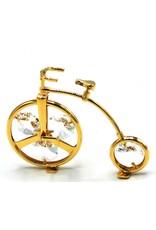 Crystal Temptations Miscellaneous - Miniature Victorian bicycle. Gold-plated and with Swarovski