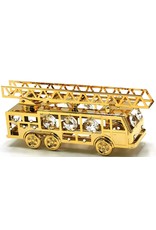 Crystal Temptations Miscellaneous - Miniature Fire truck - gold-plated and with Swarovski