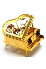 Crystal Temptations Miscellaneous - Miniature Grand Piano.  Gold-plated, with Swarovski