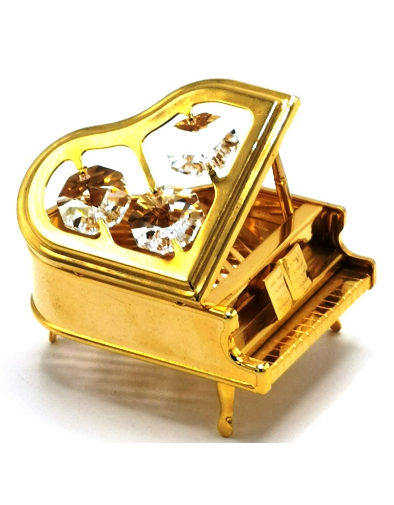 Crystal Temptations Miscellaneous - Miniature Grand Piano.  Gold-plated, with Swarovski