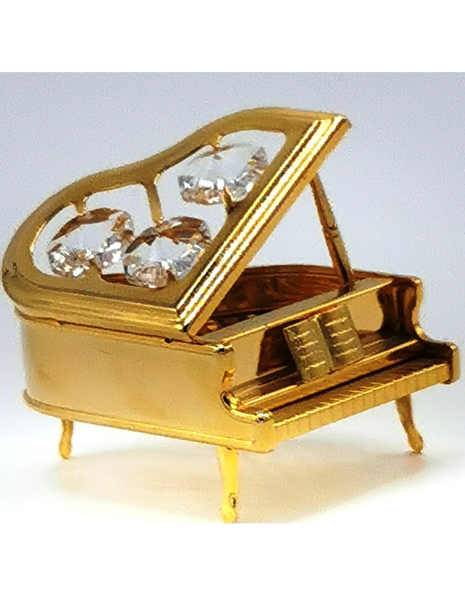 Crystal Temptations Miscellaneous - Miniature Grand Piano.  Gold-plated, with Swarovski