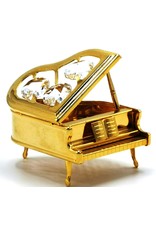 Crystal Temptations Miscellaneous - Miniature Grand Piano.  Gold-plated, with Swarovski