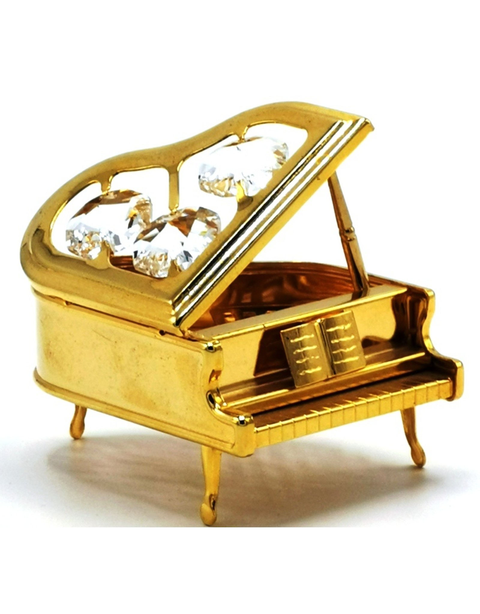 Crystal Temptations Miscellaneous - Miniature Grand Piano.  Gold-plated, with Swarovski