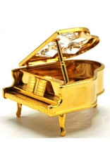 Crystal Temptations Miscellaneous - Miniature Grand Piano.  Gold-plated, with Swarovski