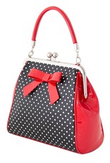 Banned Retro bags and Vintage bags - Banned Polka Star handbag black-red