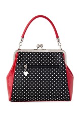 Banned Retro bags and Vintage bags - Banned Polka Star handbag black-red