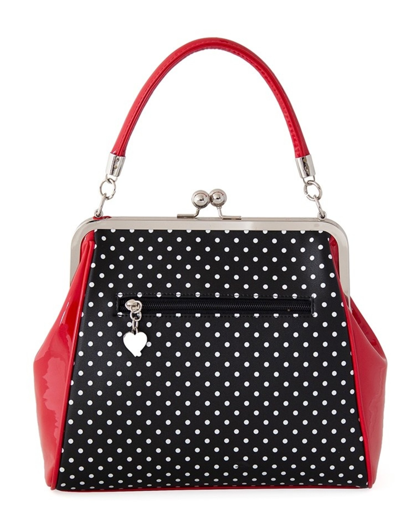 Banned Retro bags and Vintage bags - Banned Polka Star handbag black-red
