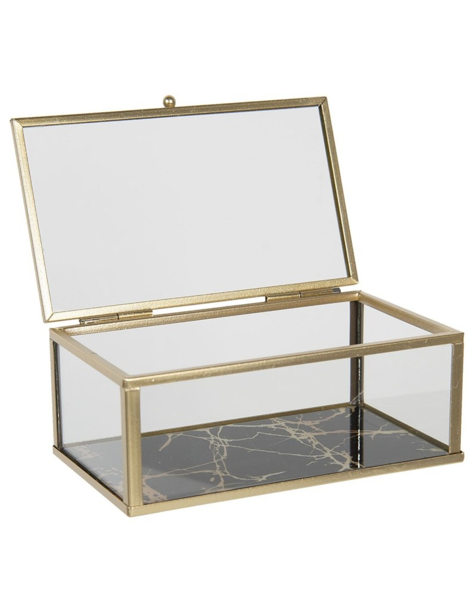 C&E Miscellaneous - Glass jewellery box  - presentation box 17x10x7 cm