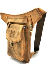 Hunters Leather Festival bags, waist bags and belt bags - Hunters waist bag vintage look tanned leather