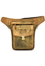 Hunters Leather Festival bags, waist bags and belt bags - Hunters waist bag vintage look tanned leather