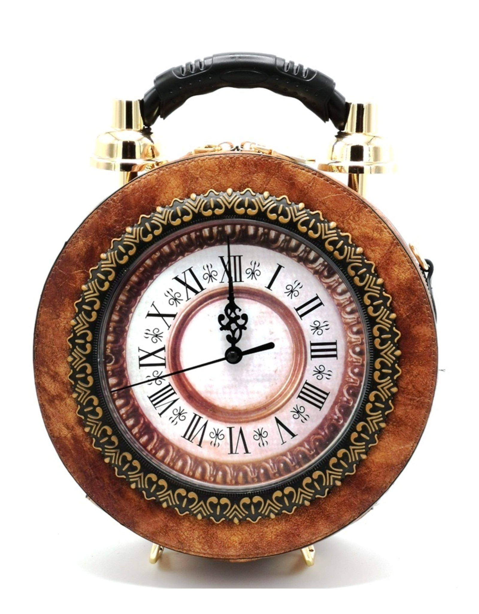 Magic Bags Fantasy bags and wallets -  Handbag with Real Clock light brown (medium)