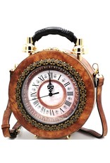 Magic Bags Fantasy bags and wallets -  Handbag with Real Clock light brown (medium)