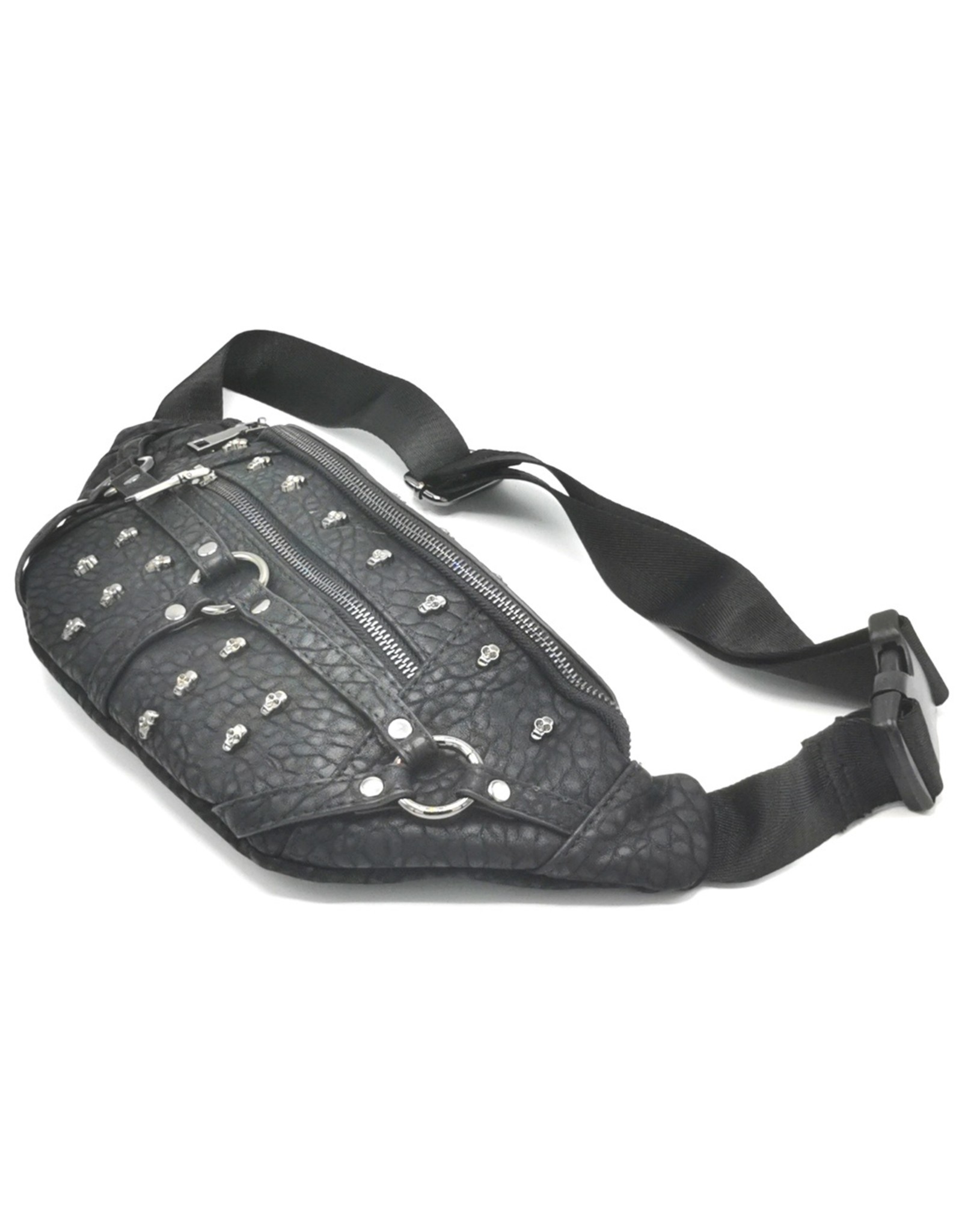Dark Desire Gothic bags Steampunk bags - Gothic waist bag with small metal skulls