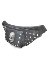 Dark Desire Gothic tassen Steampunk tassen -  Gothic heuptas met grote metalen schedel en studs