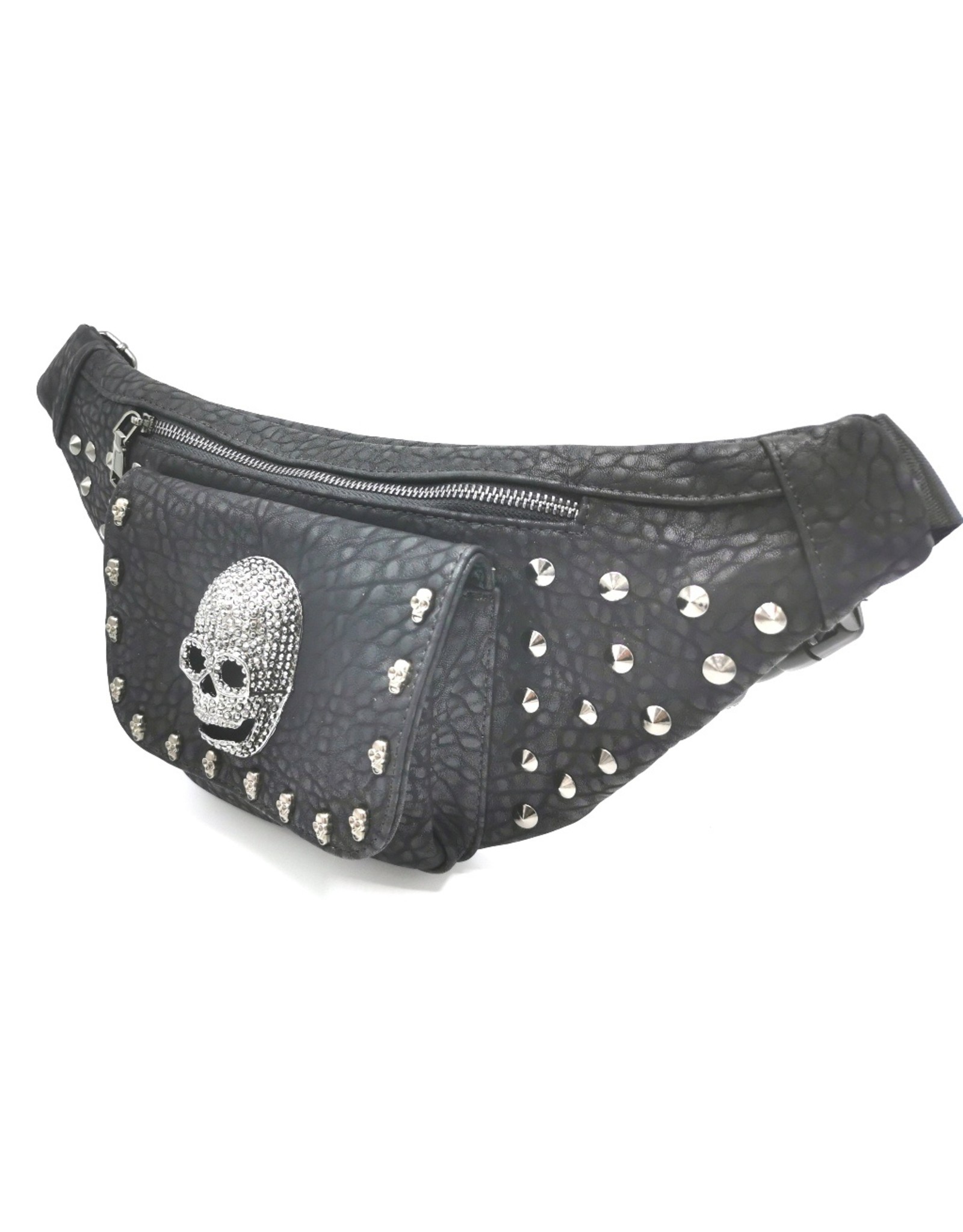 Dark Desire Gothic bags Steampunk bags - Gothic waist bag with large metal skull and studs