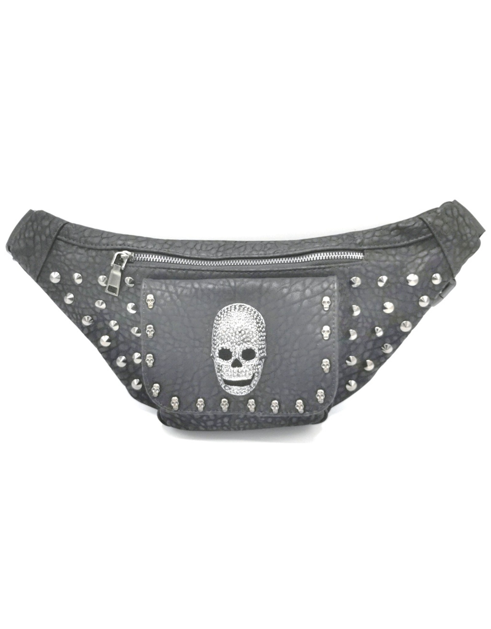 Dark Desire Gothic bags Steampunk bags - Gothic waist bag with large metal skull and studs