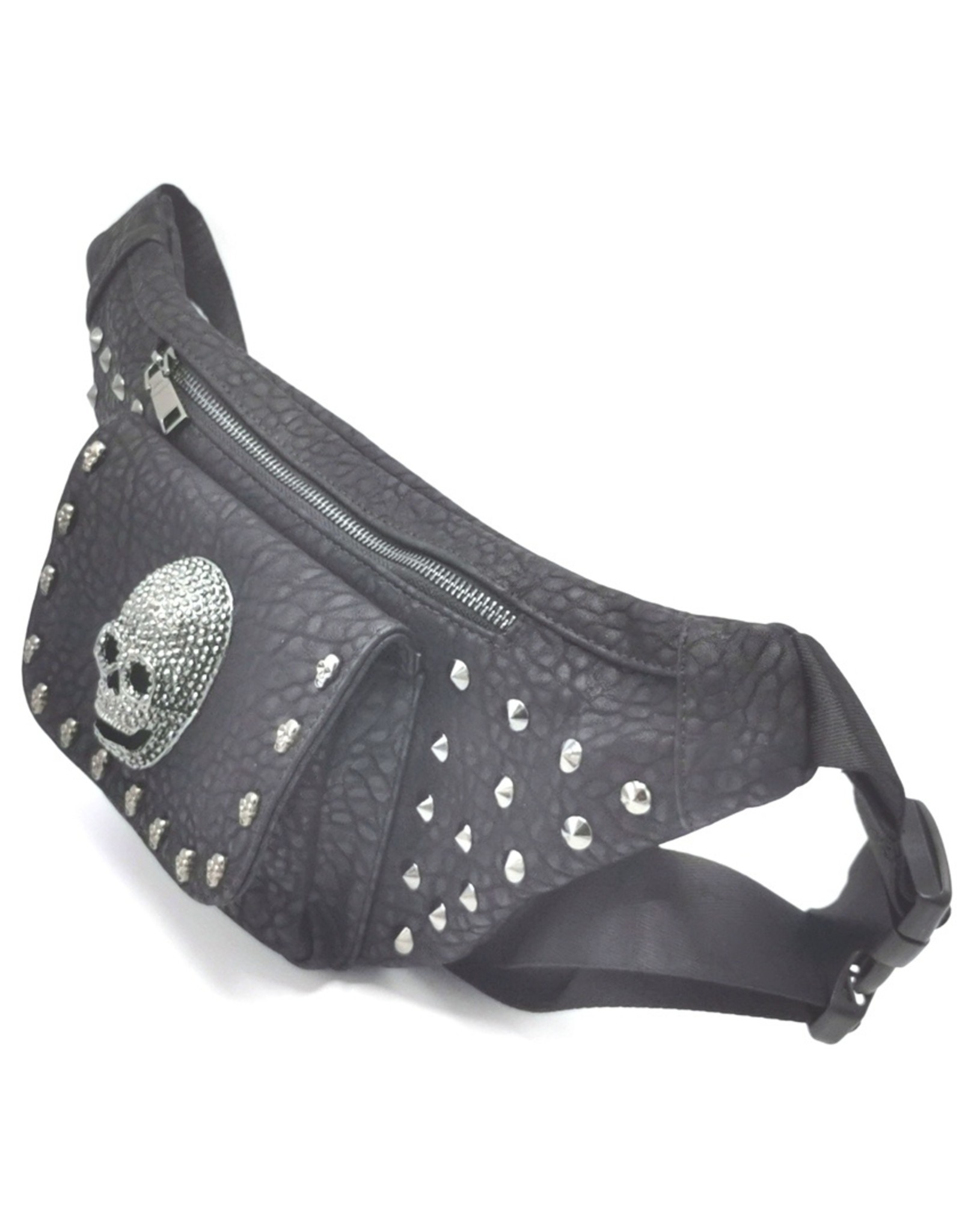 Dark Desire Gothic bags Steampunk bags - Gothic waist bag with large metal skull and studs