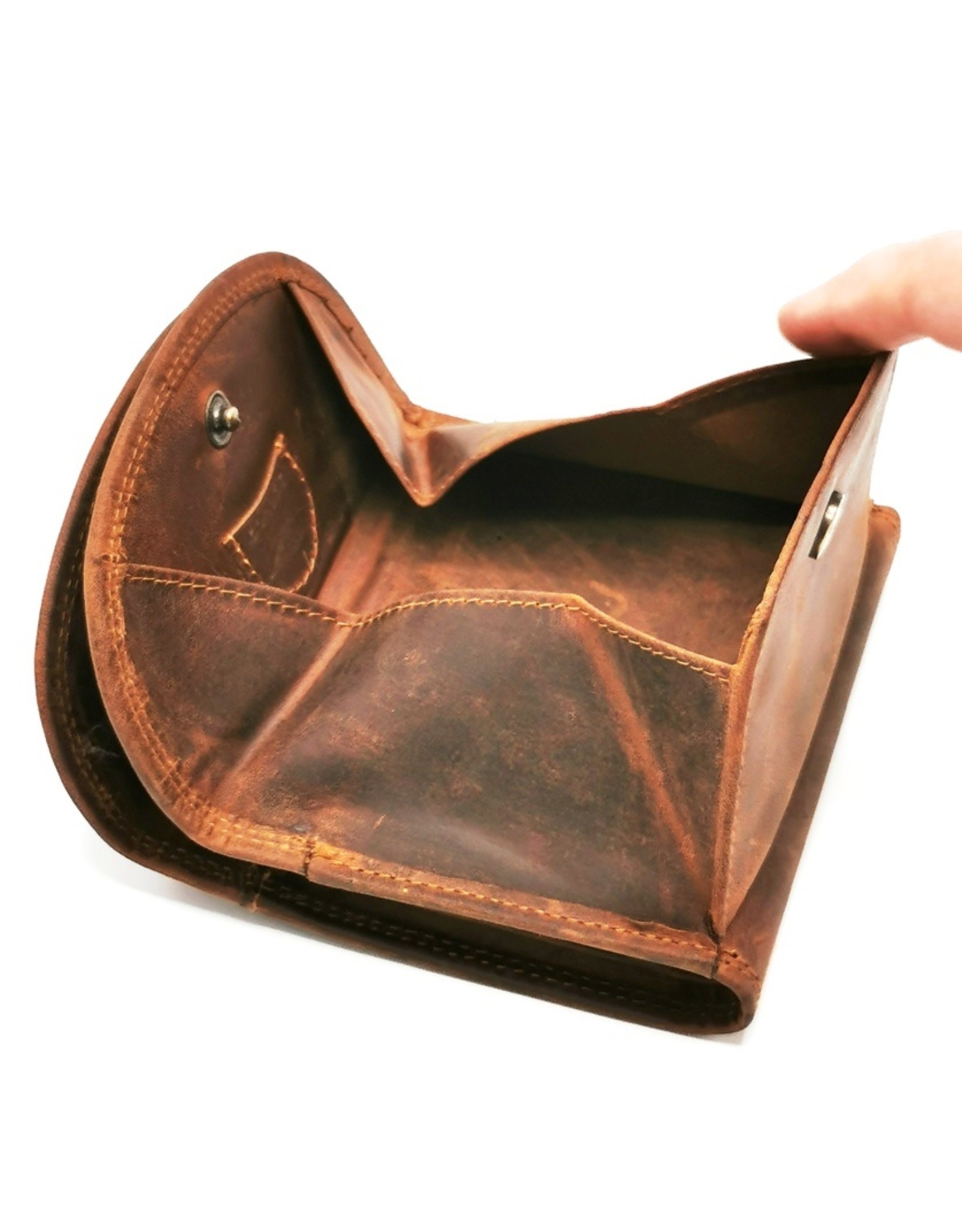 Hunters Leather Wallets - Leather wallet Hunters (large coin compartment)