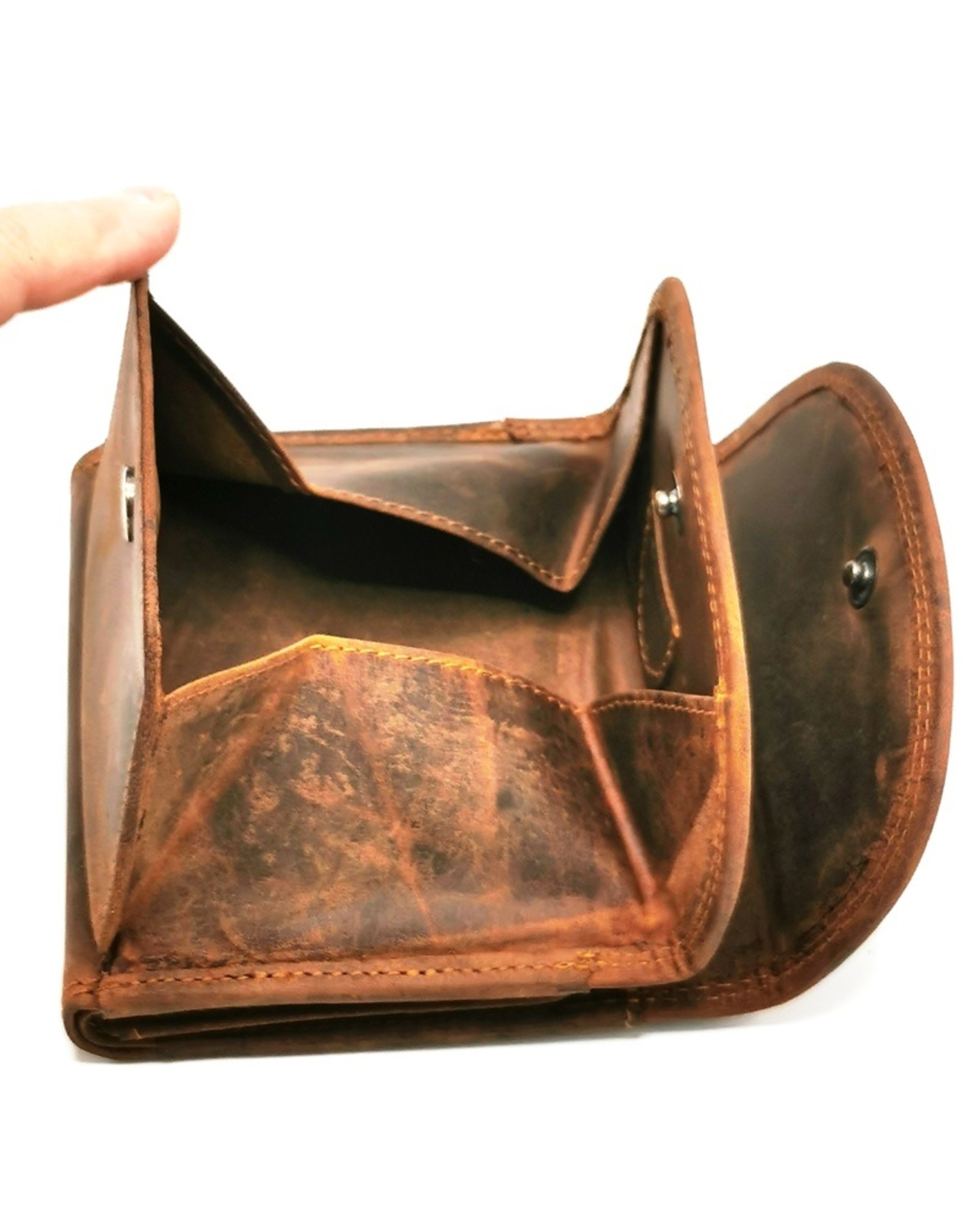 Hunters Leather Wallets - Leather wallet Hunters (large coin compartment)