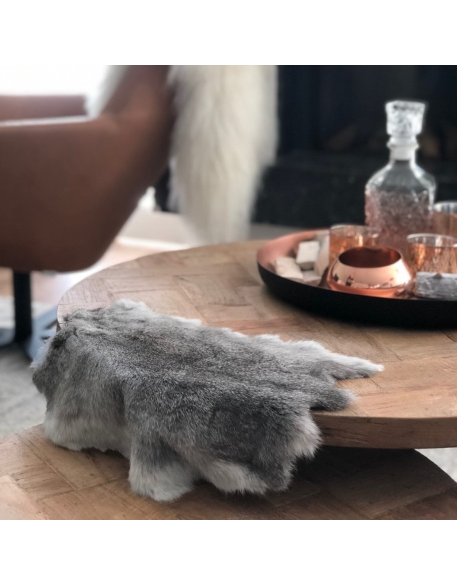 Mars&More Miscellaneous - Rabbit fur grey 30cm x 40cm (soft and odorless)