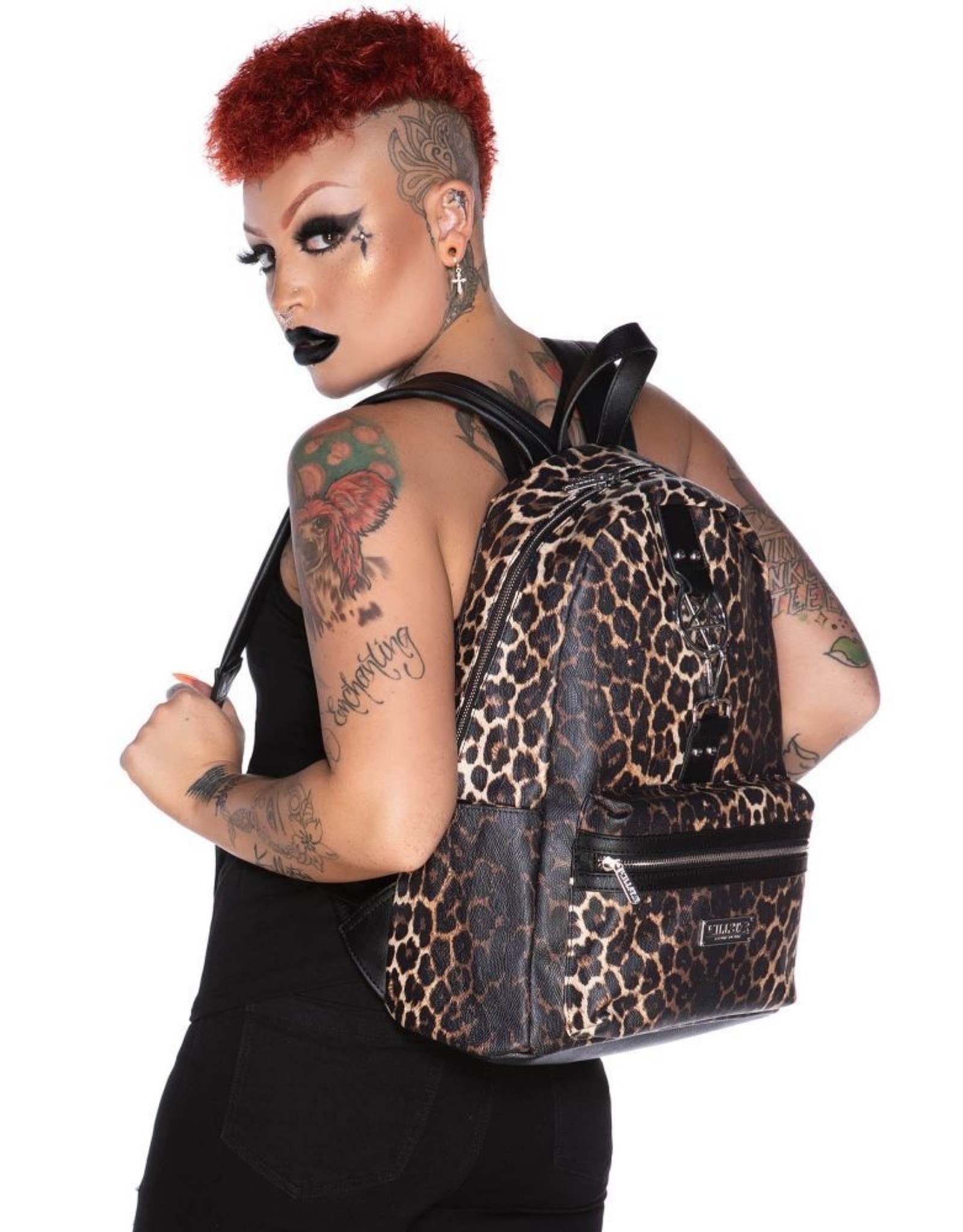 Killstar Killstar bags and accessiries - Killstar backpack Primal Scream (leopard)