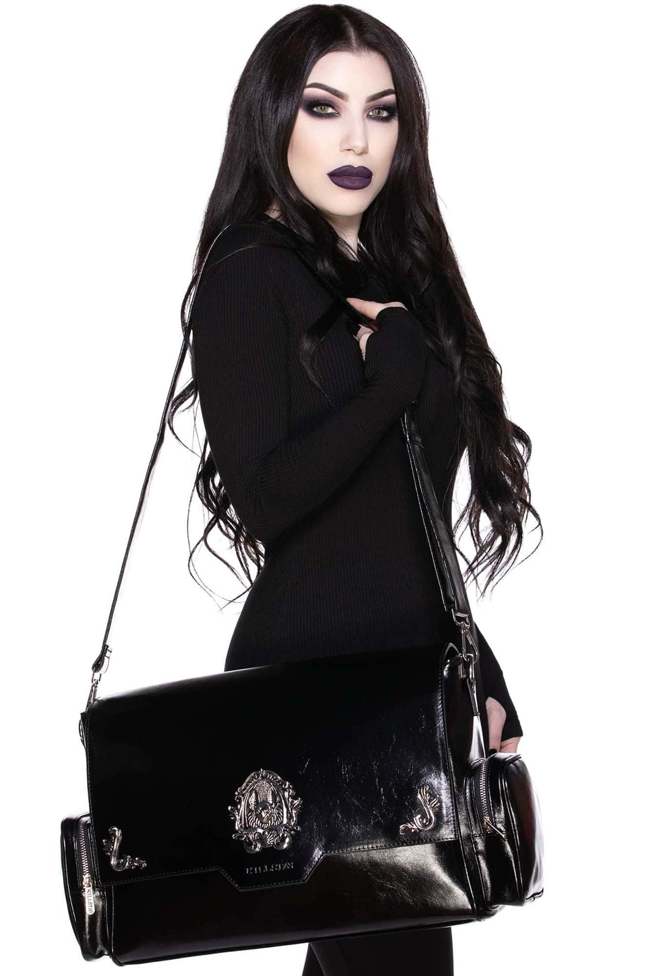 Killstar Gothic bags Steampunk bags - Killstar handbag Lexy with Corset-lace