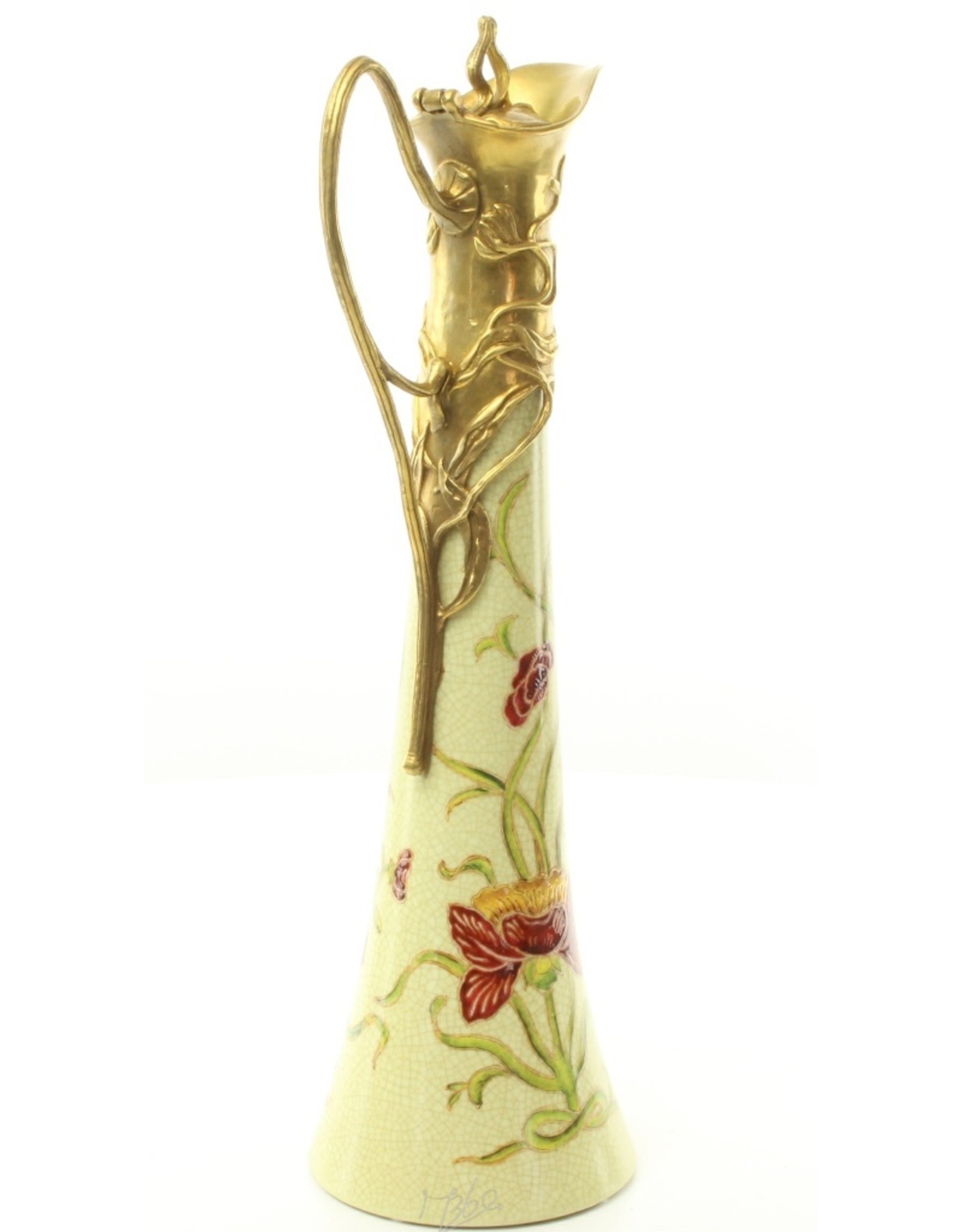 Trukado Miscellaneous - Unique porcelain carafe mounted with bronze and hand-painted