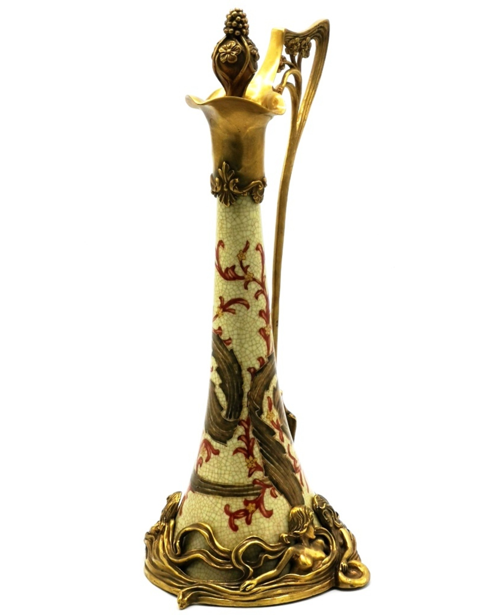 Trukado Miscellaneous - Unique porcelain carafe mounted with bronze and hand-painted