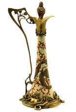 Trukado Miscellaneous - Unique porcelain carafe mounted with bronze and hand-painted