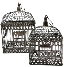 Trukado Metalen Vogelkooi Vintage Look - Set van 2