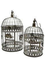 Trukado Miscellaneous - Metalen Vogelkooi Vintage Look (rond) - Set van 2